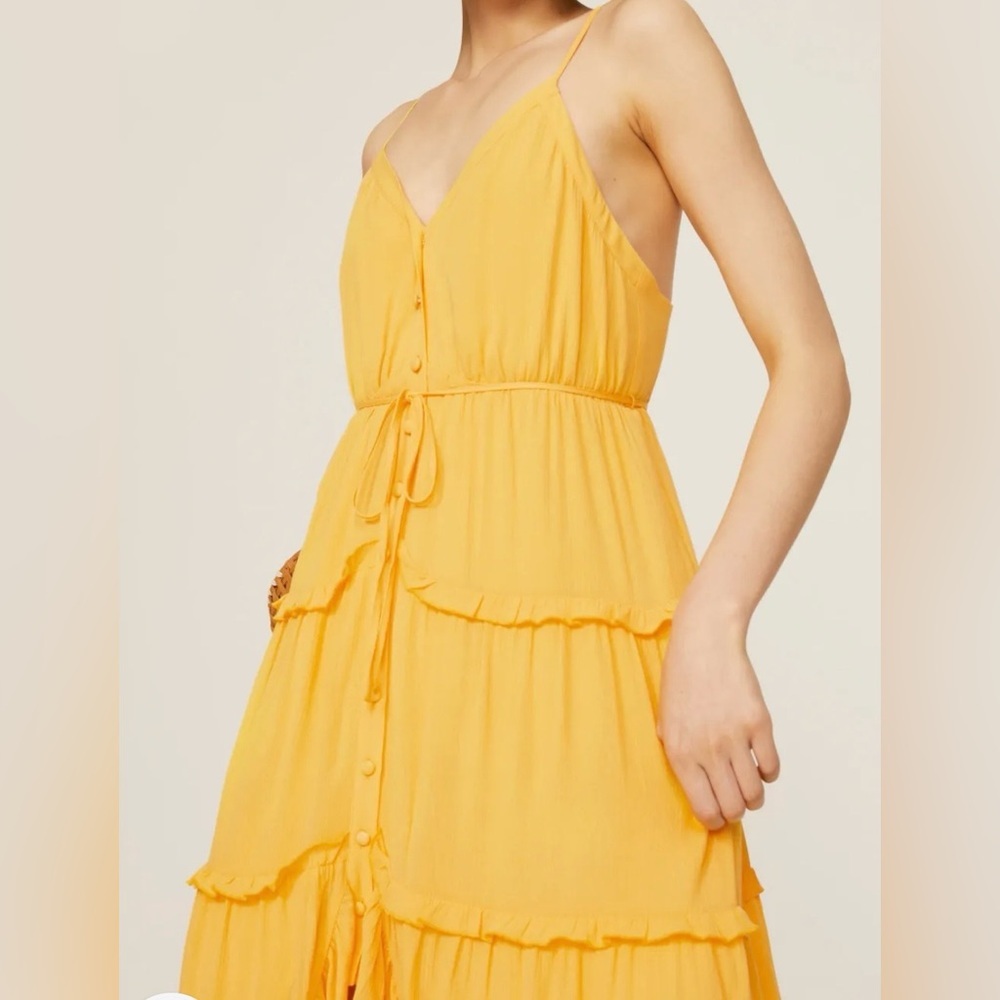 Slate & Willow Yellow Tiered Dress - Picture 2 of 11